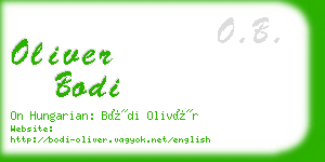 oliver bodi business card